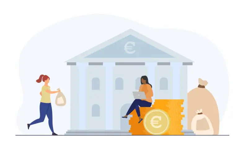Bank mit zwei Frauen Bank mit zwei Frauen